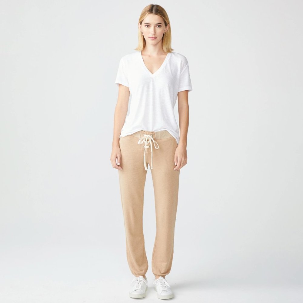 NWT Monrow SUPERSOFT LACE UP SWEATS